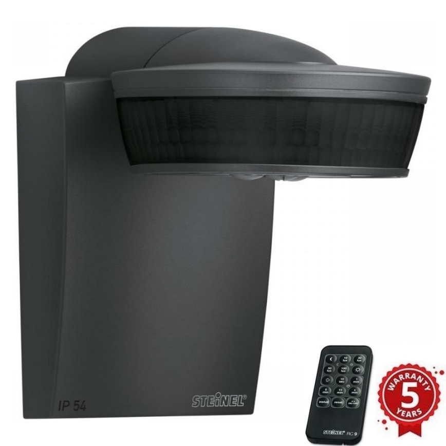 Steinel 059538 - Датчик движение SensIQ IP54 черен + дистанционно управление