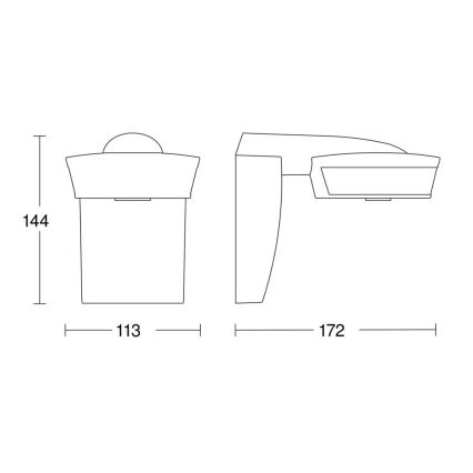 Steinel 059538 - Датчик движение SensIQ IP54 черен + дистанционно управление