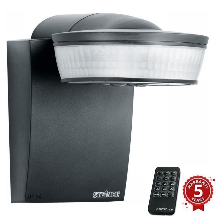Steinel 059552 - Сензор за движение SensIQ IP54 антрацит + дистанционно