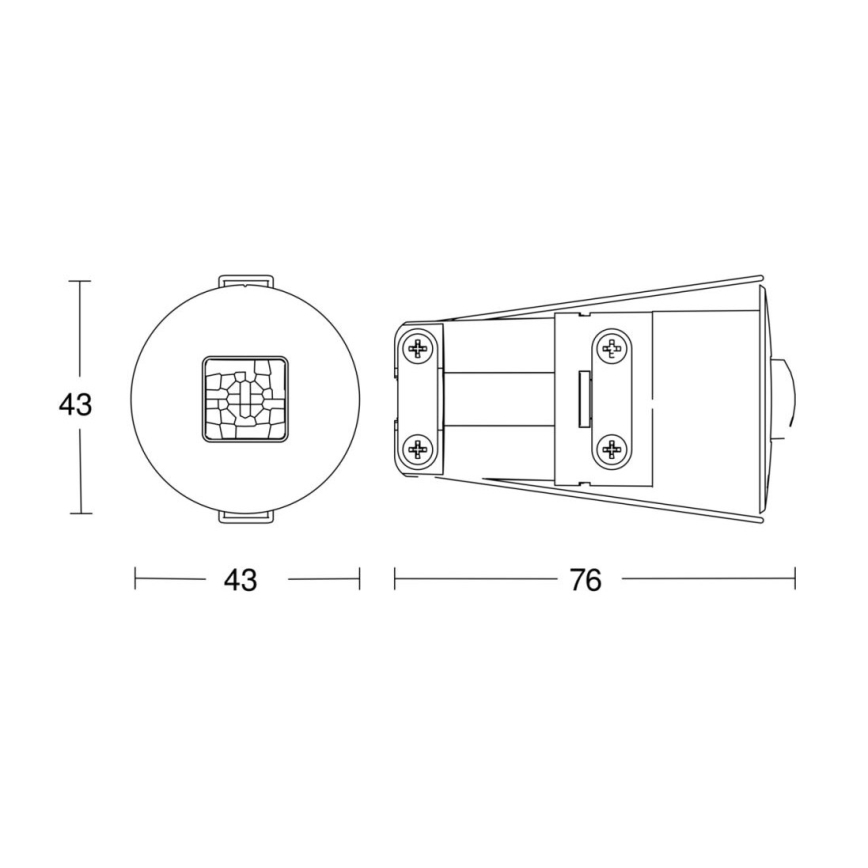 Steinel 064129 - Детектор за присъствие IR Quattro MICRO 6m KNX IP65 бял