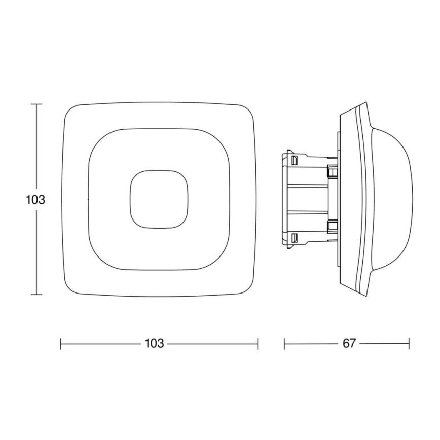 Steinel 064310 - Детектор за присъствие IR Quattro HD-2 24м COM1 бял