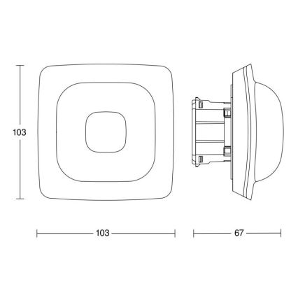 Steinel 064334 - Детектор за присъствие IR Quattro HD-2 24м COM2 бял