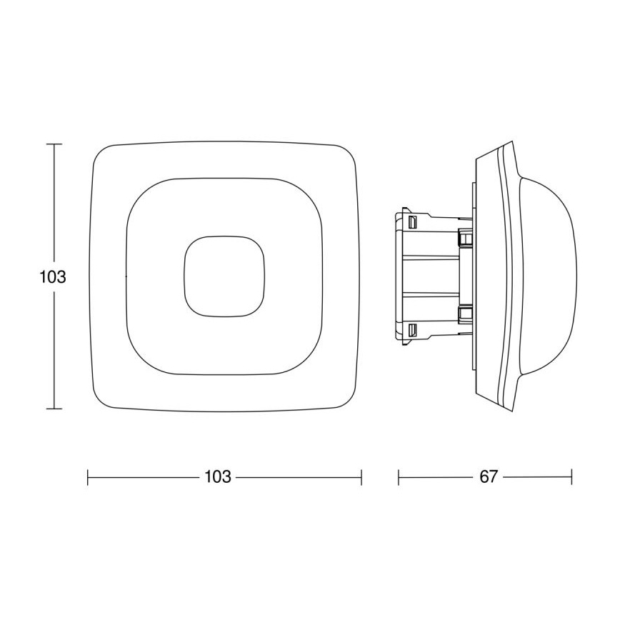 Steinel 064334 - Детектор за присъствие IR Quattro HD-2 24м COM2 бял
