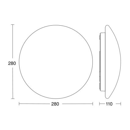 STEINEL 064815 - LED Плафон за баня със сензор RS PRO LED/9,5W/230V 4000K IP54