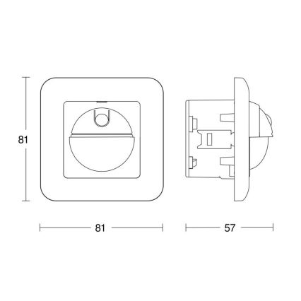 Steinel 065003 - Инфрачервен сензор за движение IR 2180 UP ECO 230V бял