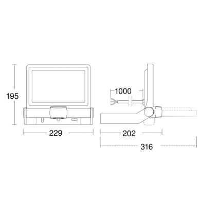 Steinel 065249 - LED Прожектор със сензор XLED ONE LED/18,6W/230V IP44