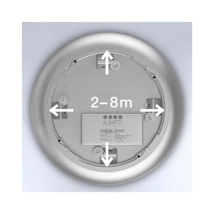 Steinel 068196 - LED Плафон за баня със сензор DL Vario Quattro PRO S LED/14W/230V 4000K IP54