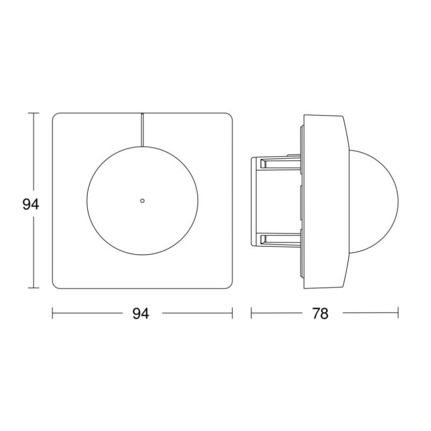 Steinel 068530 - Сензор за движение IS 3360 40м COM1 квадратен черен