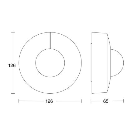 Steinel 068585 - Сензор за движение IS 3360 40м V3 KNX IP54 кръгъл черен