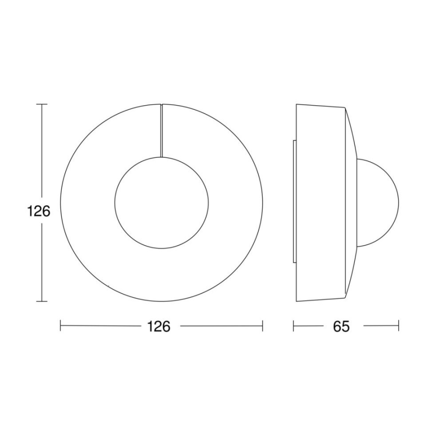 Steinel 068585 - Сензор за движение IS 3360 40м V3 KNX IP54 кръгъл черен