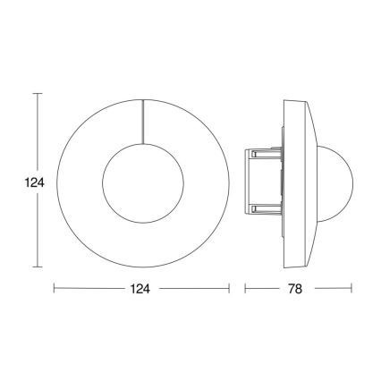 Steinel 068592 - Сензор за движение IS 3360 40м V3 KNX кръгъл черен