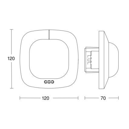 Steinel 068608 - Детектор за присъствие IR Quattro HD 24м COM1 черен