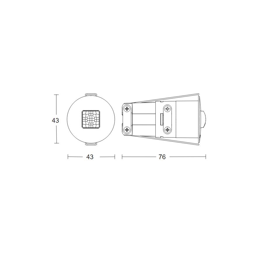 Steinel 068646 - Детектор за присъствие IR Quattro MICRO 6м KNX IP65 кръгъл черен