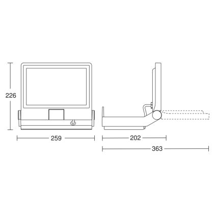 Steinel 069520 - LED Прожектор XLED PRO ONE Max LED/49,4W/230V 3000K IP44 антрацит