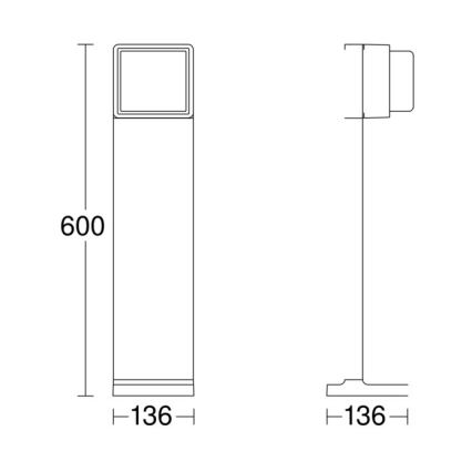 Steinel 078652 - LED Димируема екстериорна лампа GL 85 C 600 LED/9W/230V 3000K IP44
