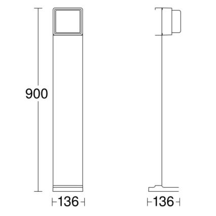 Steinel 078676 - LED Димируема екстериорна лампа GL 85 C 900 LED/9W/230V IP44