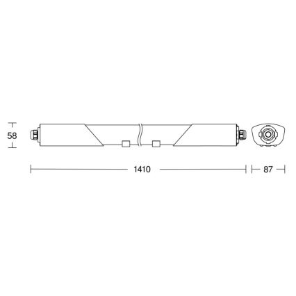 Steinel 079185-LED Индустриална лампа със сензор RSPRO 5100SC LED/31W/230V IP66