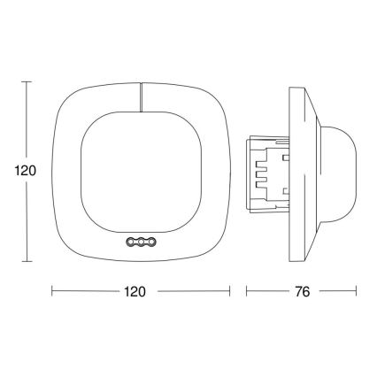 Steinel 079352 - Детектор за присъствие IR Quattro 8м DALI-2 APC бял