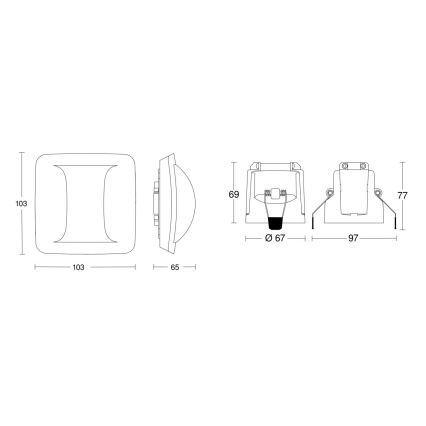 Steinel 079475 - Детектор за присъствие Hallway KNX бял