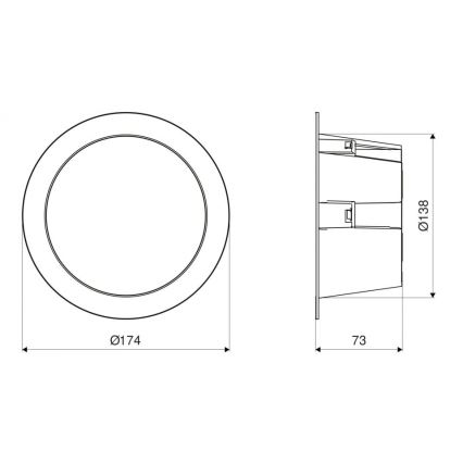 Steinel 084998 - LED Димируем екстериорен лампа за окачен таван със сензор RS PRO DL 150 SC LED/10,8W/230V 3000/4000/5700K IP54