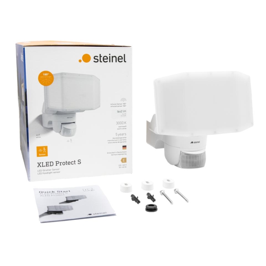 Steinel 089894 - LED Прожектор със сензор XLED PROTECT LED/14,3W/230V 3000K IP54 бял