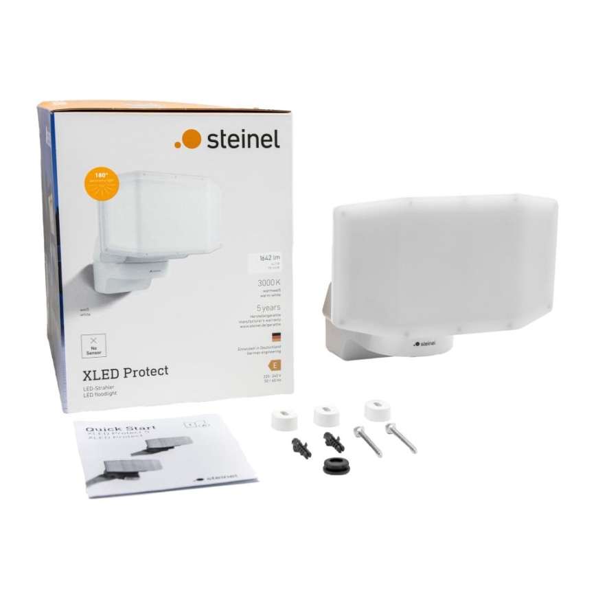 Steinel 090005 - LED Прожектор XLED PROTECT LED/13,6W/230V 3000K IP54 бял