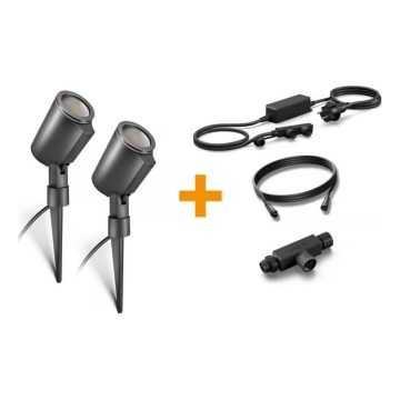 Steinel 093907 - Основен комплект LED RGBW 2x Външна лампа LED/7,8W/24V IP65