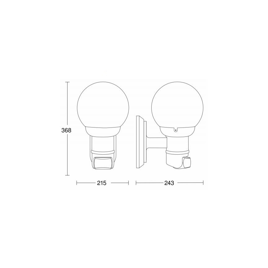 STEINEL 634315 - L 560 S Екстериорен аплик със сензор IP44 бял