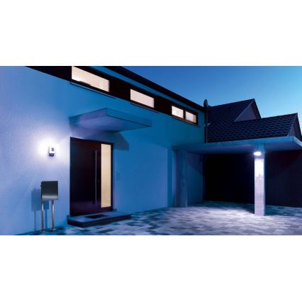 STEINEL 650612 - L1 Екстериорен аплик със сензор IP44 черно-бял