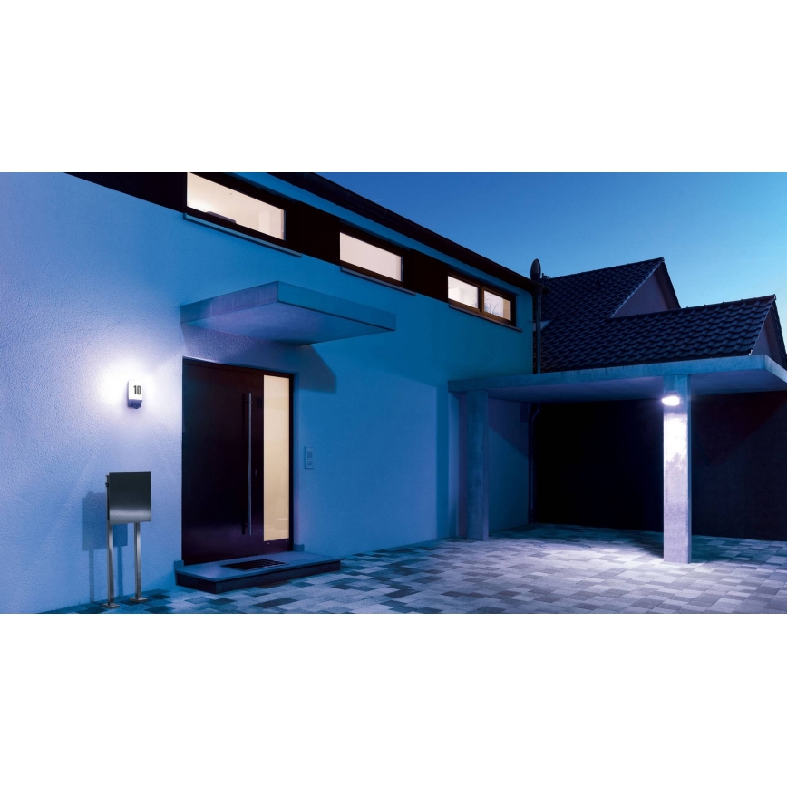 STEINEL 650612 - L1 Екстериорен аплик със сензор IP44 черно-бял