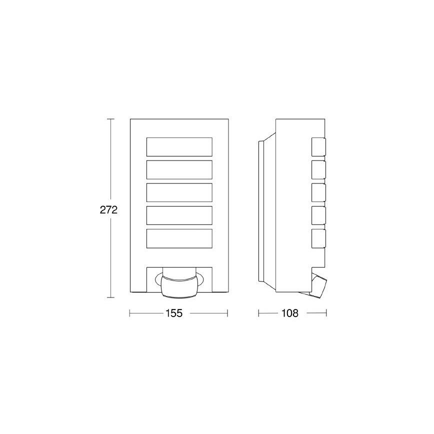 Steinel 657918 - L12S Екстериорен аплик със сензор 1xE27/60W/230V IP44