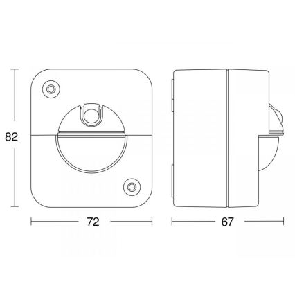 STEINEL 66048 - Екстериорен инфрачервен сензор IR 180 AP 180° IP54 бял