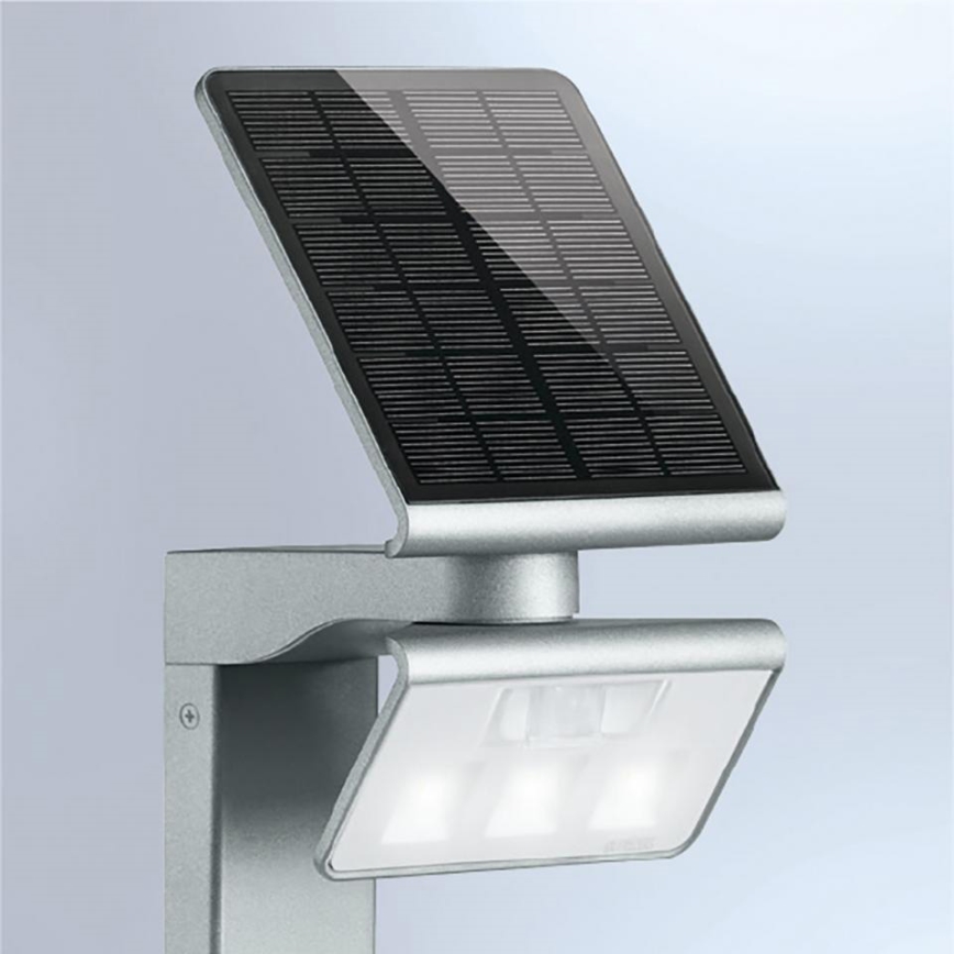 STEINEL 671211 - Соларен сензор LED прожектор XSolar GL-S 0,5W/LED сребрист IP44 2500 mAh