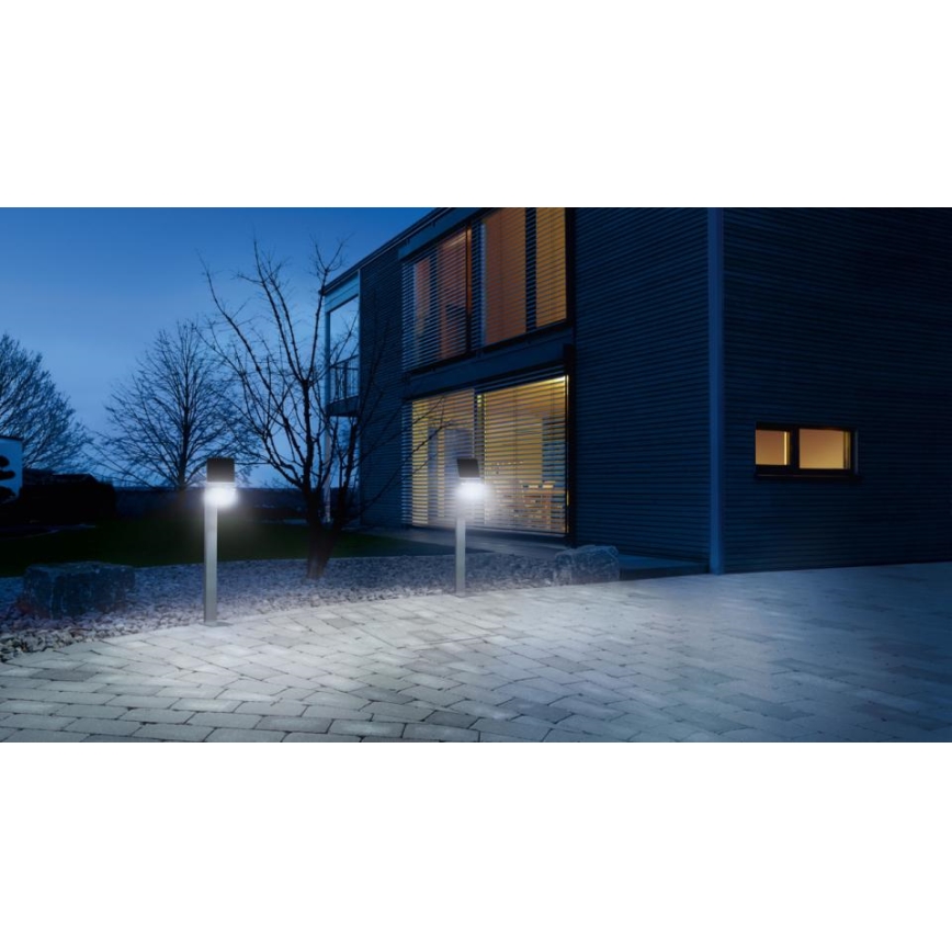 STEINEL 671211 - Соларен сензор LED прожектор XSolar GL-S 0,5W/LED сребрист IP44 2500 mAh