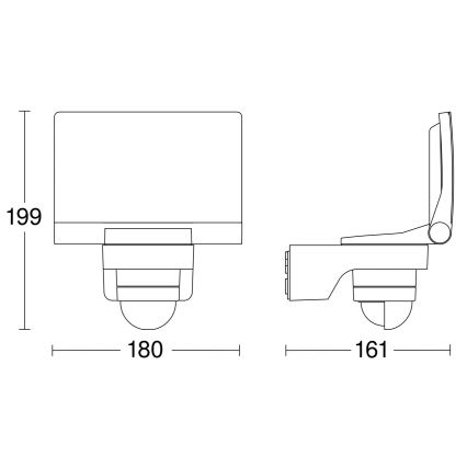 STEINEL 82086 - LED Прожектор със сензор XLED PROTECT LED/13,6W/230V IP44 черен