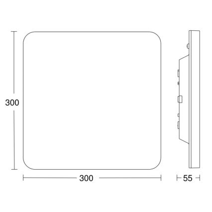 Steinel 067731- LED Димируем плафон със сензор RS PRO R20 PLUS 15,86W/230V IP40 4000K