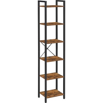 Стелаж NAVARO 40x179x30 см кафяв/черен