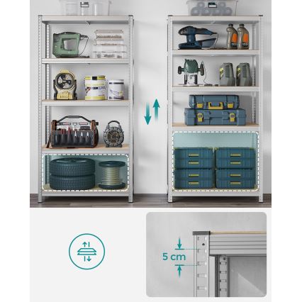 Стелаж ORDIFY сребрист