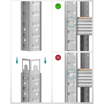 Стелаж ORDIFY сребрист