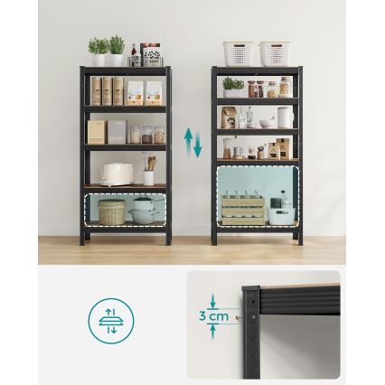 Стелаж ORDIFY кафяв/черен