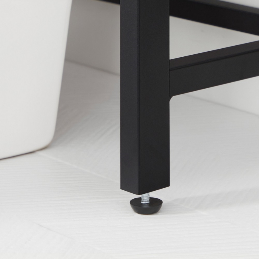 Стелаж за баня RENARO кафяв/черен