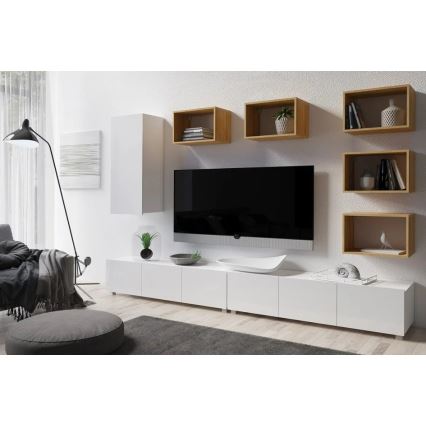 Стенно рафтче PAVO 32,5x50 см златен дъб
