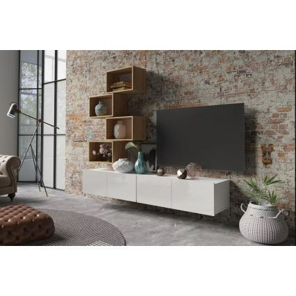 Стенно рафтче PAVO 32,5x50 см златен дъб