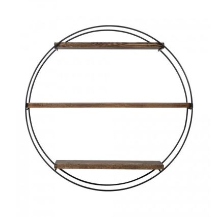 Стенно рафтче TULIPA 60x15 см смърч/черно