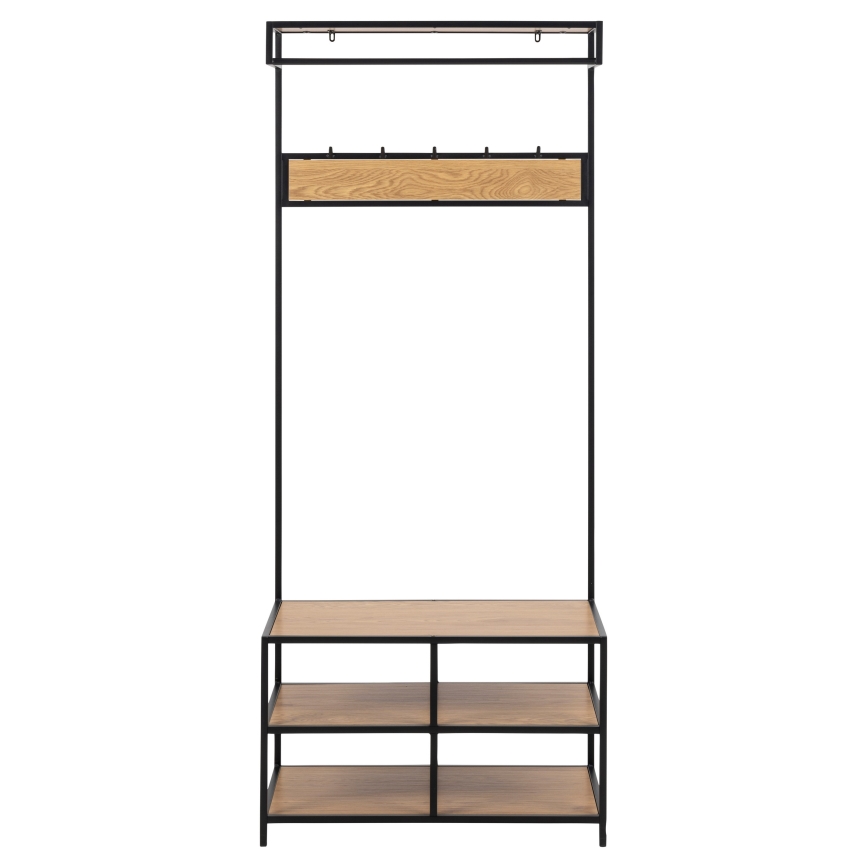 Стена за антре SARON дъб/черна