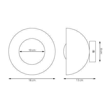 Стенен аплик BIBI 1xG9/8W/230V черен