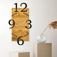 Стенен часовник 41x74 см 1xAA дърво/метал