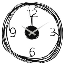 Стенен часовник 48 см 1xAA черен