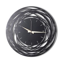 Стенен часовник 50 cm 1xAA черен/златист