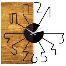 Стенен часовник 58 см 1xAA дърво/метал